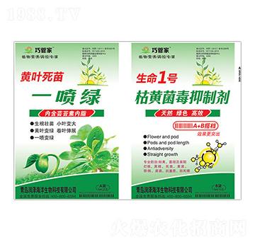 黃葉死苗一噴綠+生命1號枯黃菌毒抑制劑-巧管家-潤澤
