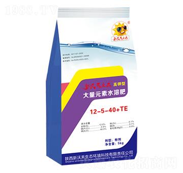 生態(tài)高鉀型大量元素水溶肥12-5-40+TE-新沃禾
