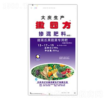 甜菜瓜果蔬菜專用摻混肥料13-17-15-撒四方-億豐