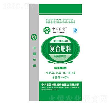 中國(guó)農(nóng)資牌復(fù)合肥（硫酸鉀型）15-15-15-隆科農(nóng)資